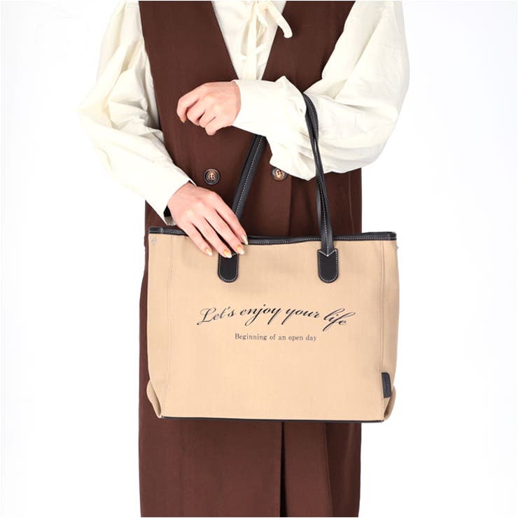 Legato Largo Mヘリンボーンコットン A4トート LG-E1504 | BACKYARD FAMILY | 詳細画像1