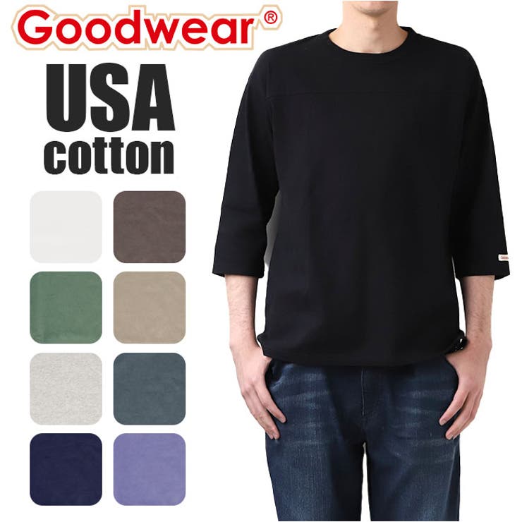 Goodwear USAコットン切替7分袖T | BACKYARD FAMILY | 詳細画像1 