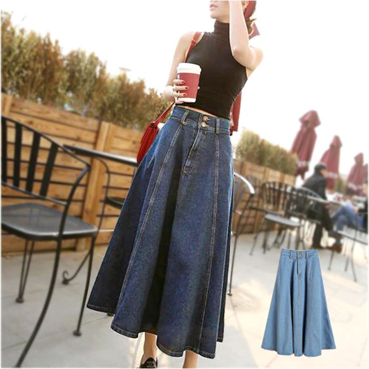 デニムスカート ロングスカート lydr1801 | BACKYARD FAMILY | 詳細画像1 