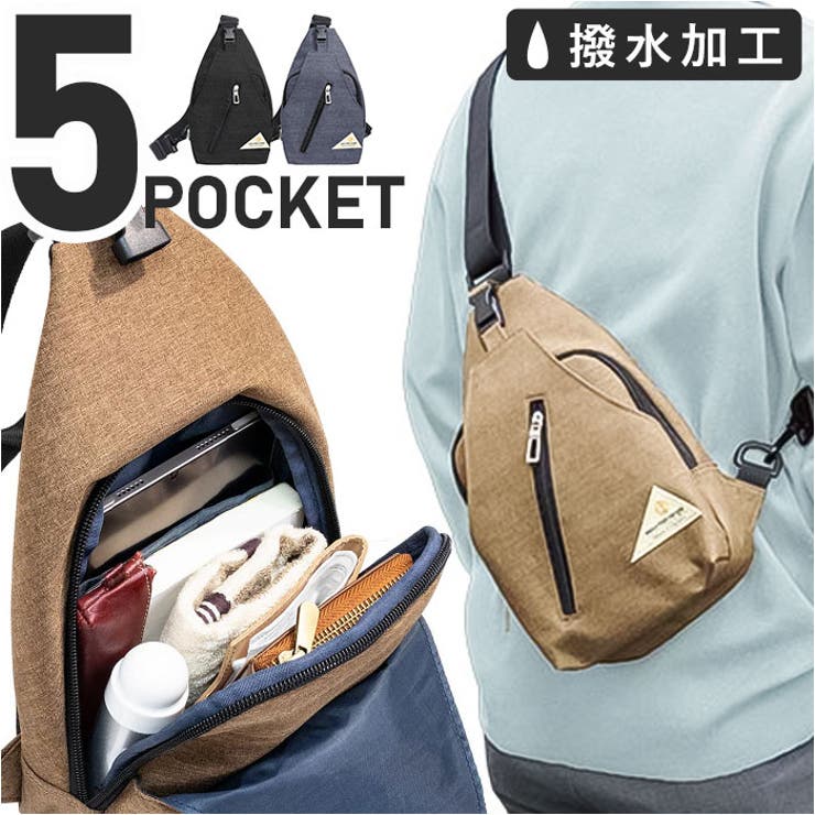 Mountain Range マウンテンレンジ 撥水5ポケット ボディバッグ