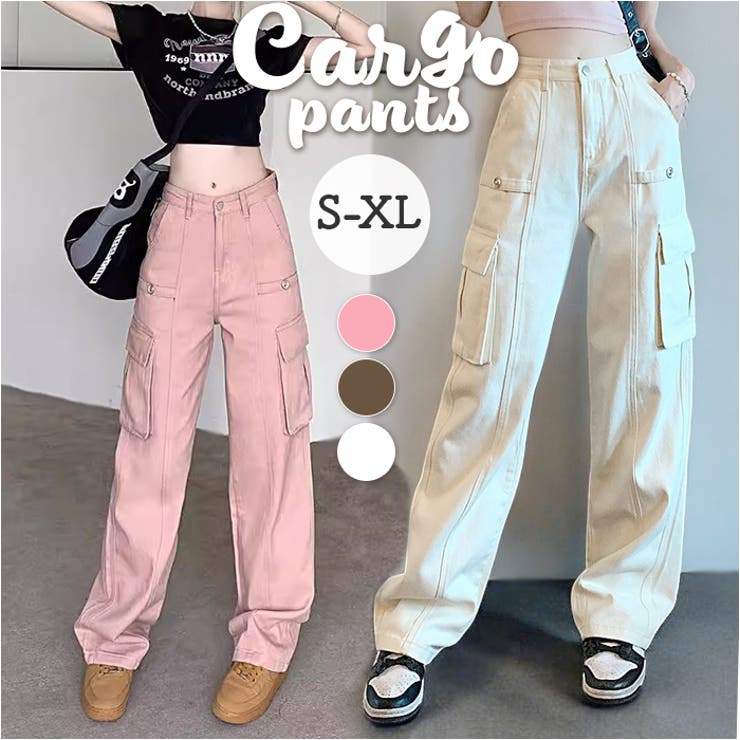 人気の春夏 カーゴパンツ ワイドパンツ[品番：BCYW0031046 レディース Lサイズ