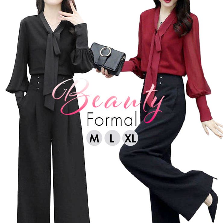 パンツスーツ セットアップ レディース[品番：BCYW0032815
