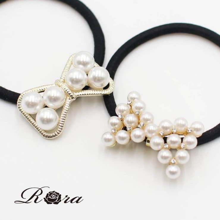 ショパンパールリボンヘアゴム(2type)(大きめパール) | BACKYARD FAMILY | 詳細画像1 