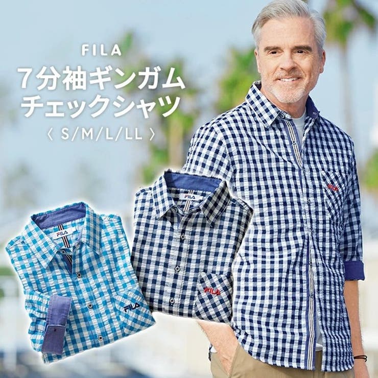 【ＦＩＬＡ】７分袖ギンガムチェックシャツ | BACKYARD FAMILY | 詳細画像1 
