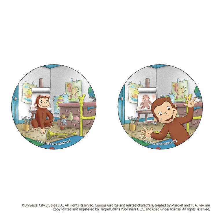 おさるのジョージ まじかる百貨店缶バッジ(4) | BACKYARD FAMILY | 詳細画像1 