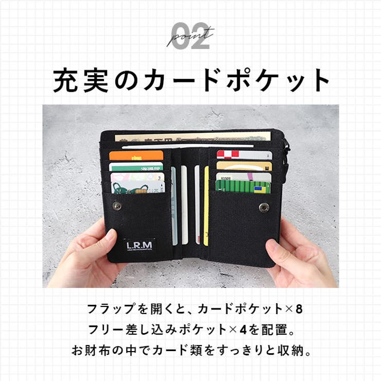 L.R.M ナイロン隠しジップミドル財布 | BACKYARD FAMILY | 詳細画像6 