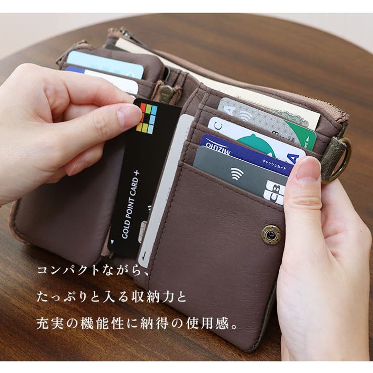 DEVICE ヴィンテージ 二つ折り財布[品番：BCYW0017502