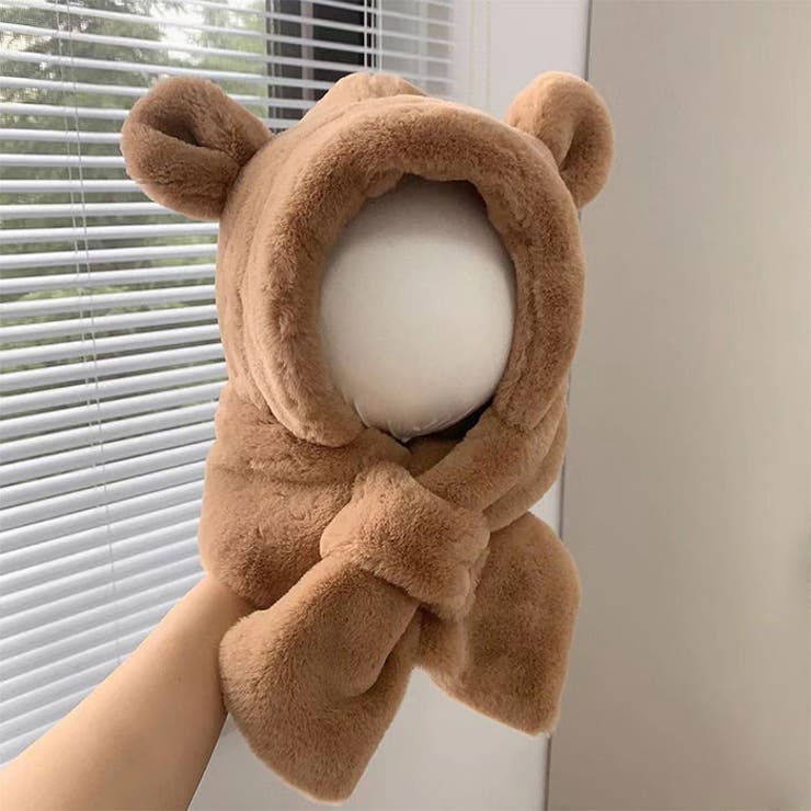 キッズ ベビー 帽子 マフラー 一体 くま | BACKYARD FAMILY | 詳細画像12 