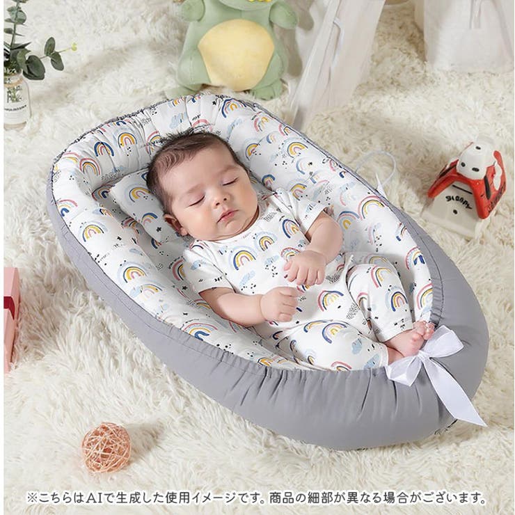 【moi】ラタンベビーベッド☆hippo+birds☆6/5写真サイズ追加 数量限定】ラタン ベビーベッド (マットレス付) | HappyFace