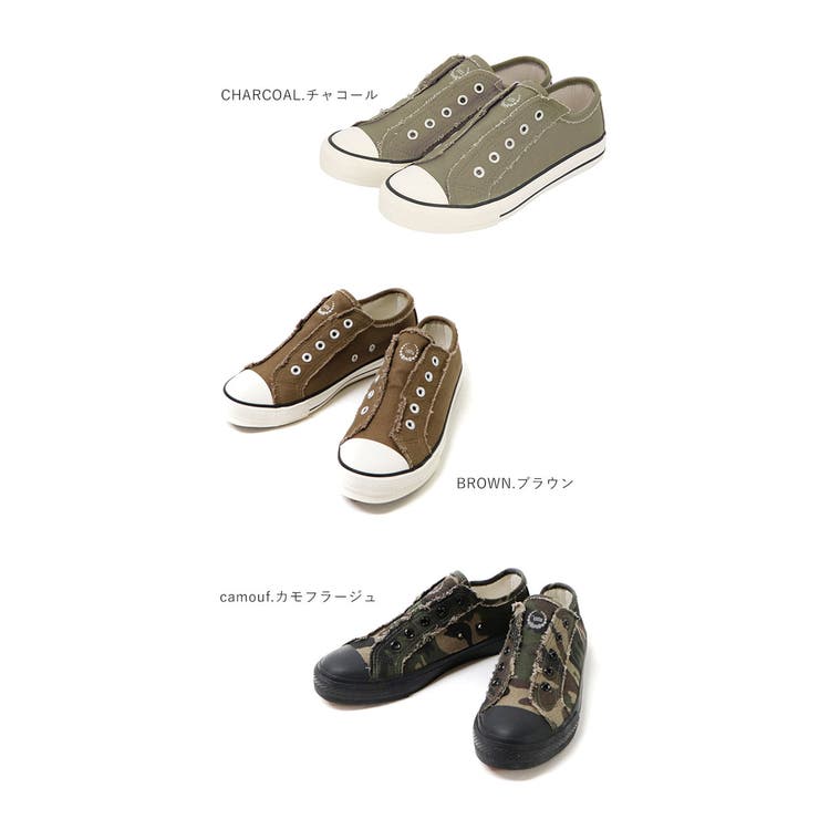 脱ぎ履き楽ちんでおしゃれなユーズド感♪スリッポン レディーススニーカー シューズ | BACKYARD FAMILY | 詳細画像6 