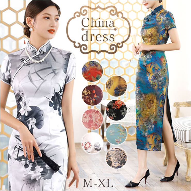 チャイナドレス 半袖 j3082cq6 | BACKYARD FAMILY | 詳細画像1 