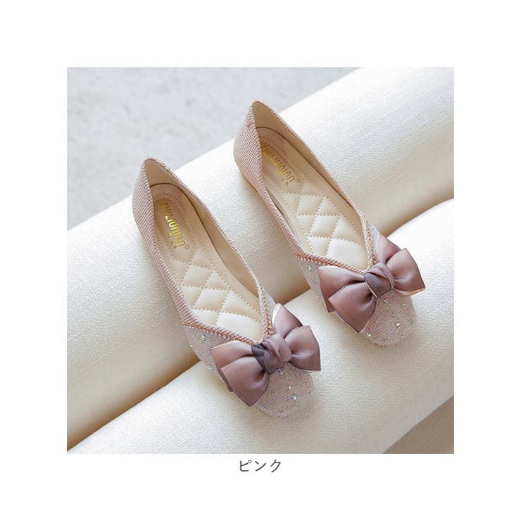 パンプス ローヒール リボン かわいい mmrs103f[品番