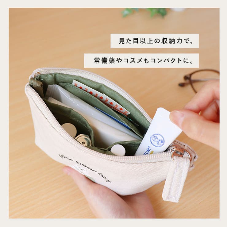 ポーラーベアバンク ベアーバッグ刺繍キャンバスポーチ[品番