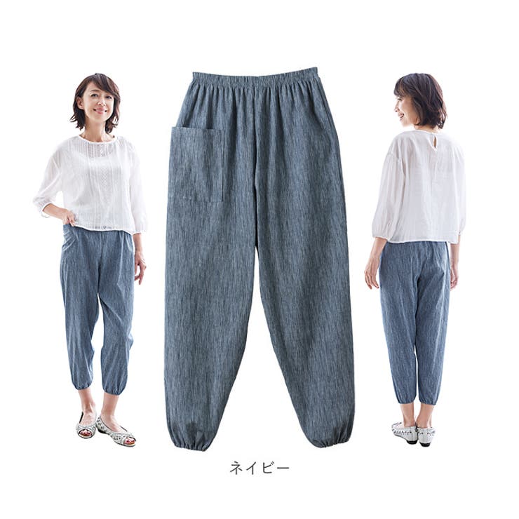 高島ちぢみ 涼感もんぺ[品番：BCYW0012042]｜BACKYARD FAMILY