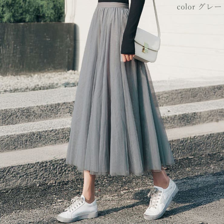 チュールスカート ロング レディース 春 夏 秋 おしゃれ tlsk023 | BACKYARD FAMILY | 詳細画像2 