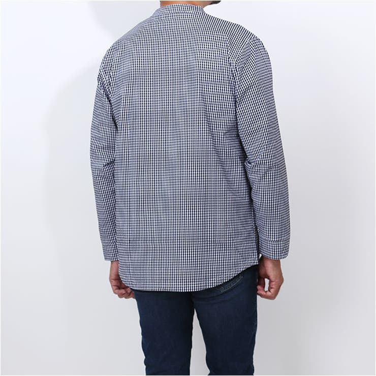 URBAN SQUARE ハイブリッドジャージー バンドカラーシャツ | BACKYARD FAMILY | 詳細画像3 