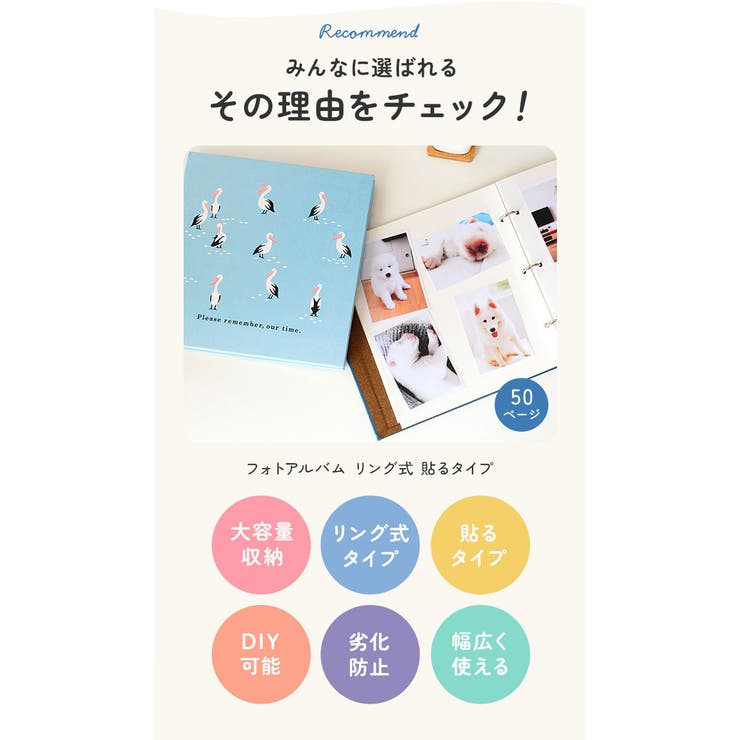 フォトアルバム リング式 貼るタイプ yalbum5044 | BACKYARD FAMILY | 詳細画像5 