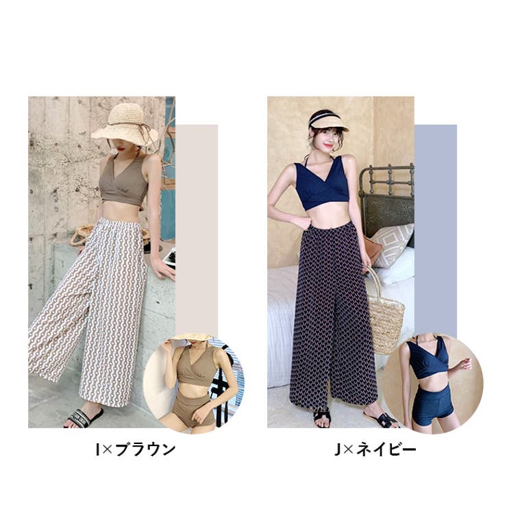 体型カバー水着 ワイドパンツ 3点セット | BACKYARD FAMILY | 詳細画像14 