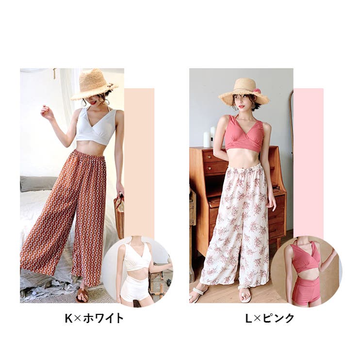 体型カバー水着 ワイドパンツ 3点セット | BACKYARD FAMILY | 詳細画像15 