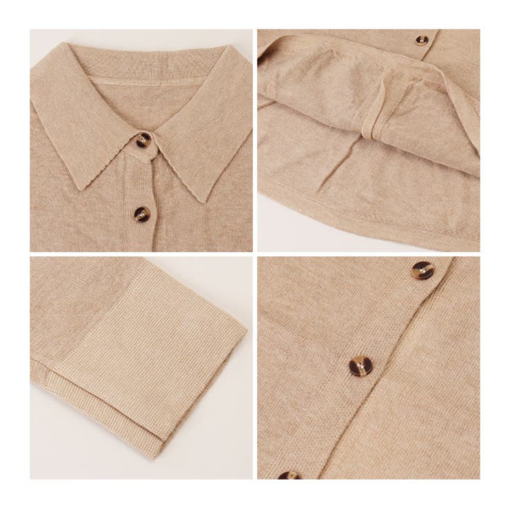 ニットカーディガン polo襟 柔らか | BACKYARD FAMILY | 詳細画像8 