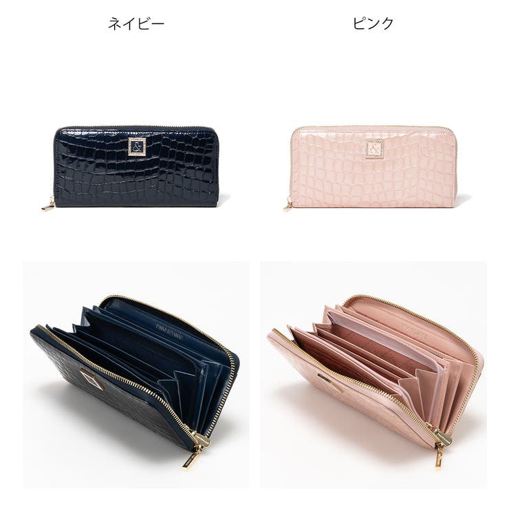 【正規販売店】PINKY&DIANNE イタリアンクロコ ラウンドファスナー長財… | BAG MANIA | 詳細画像2 