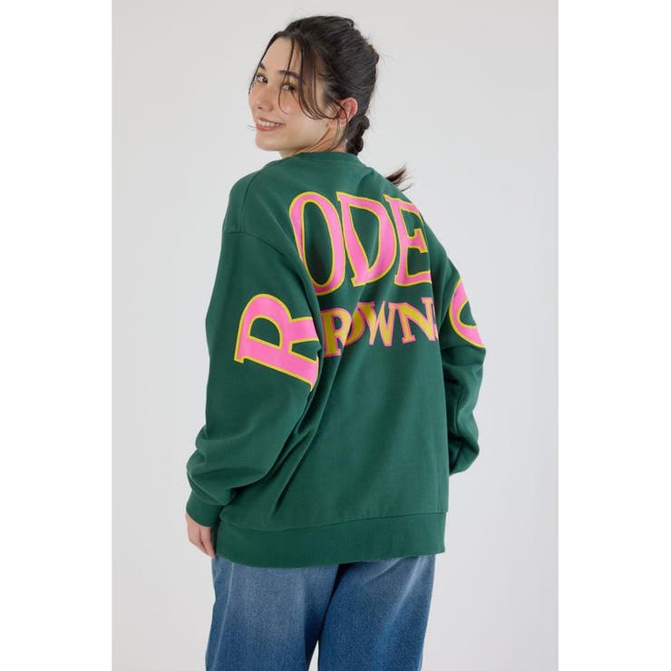 D/GRN3 | カラーアウトラインロゴスウェット | RODEO CROWNS WIDE BOWL