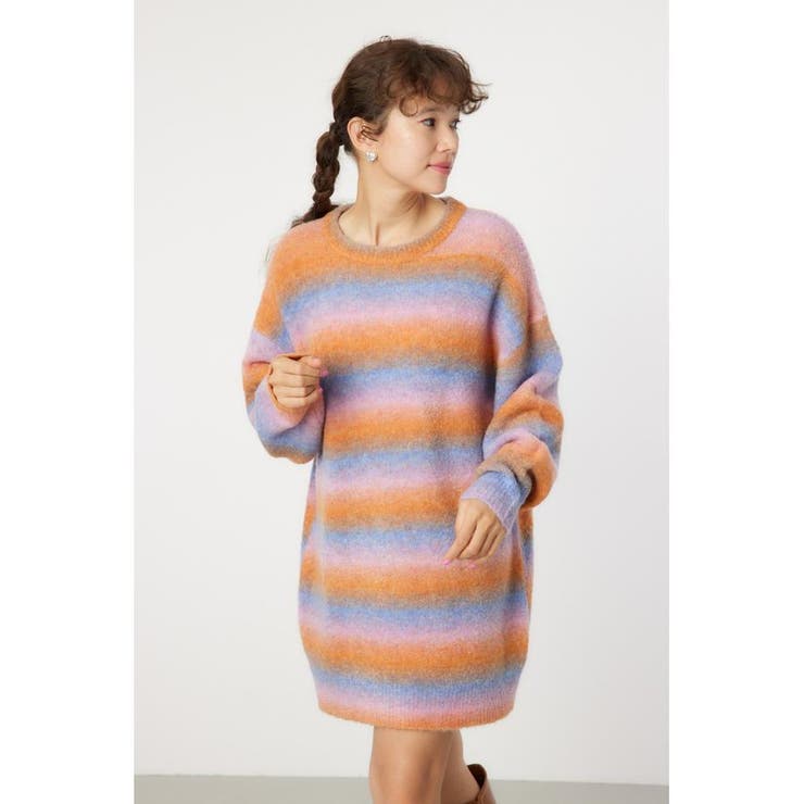 柄ORG5 | グラデーションニットワンピース | RODEO CROWNS WIDE BOWL