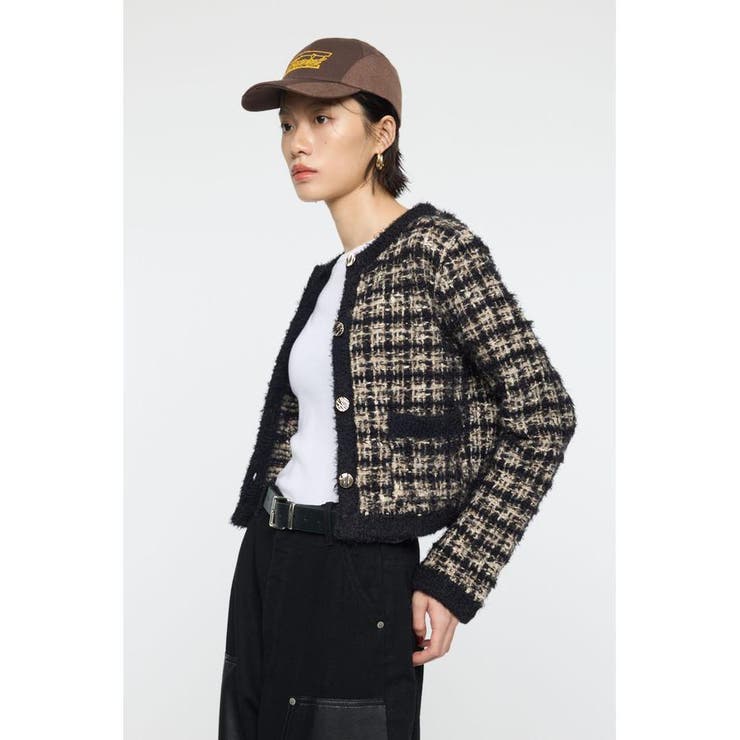 COMPACT KNIT TWEED ジャケット | MOUSSY OUTLET | 詳細画像9 