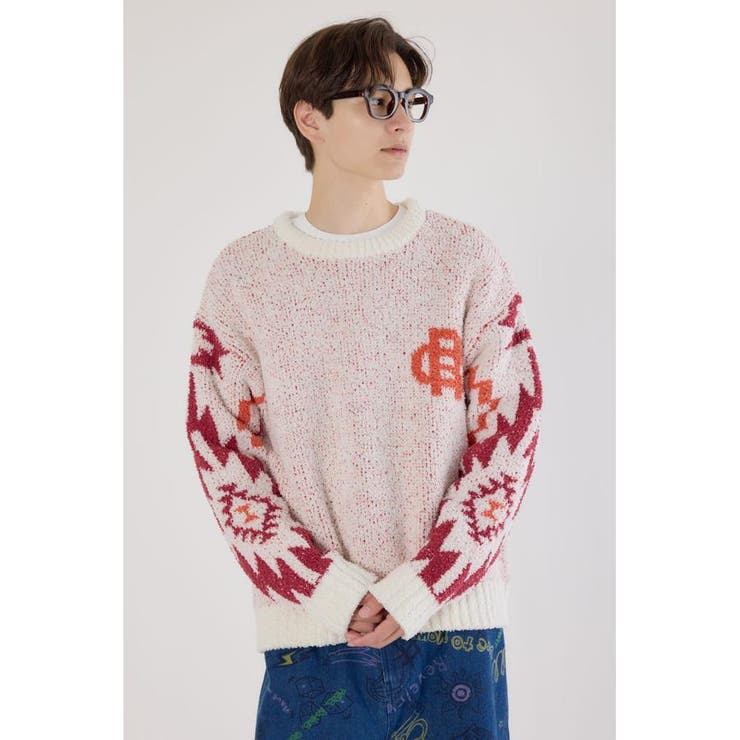 O/WHT1 | オルテガジャカードニット | RODEO CROWNS WIDE BOWL