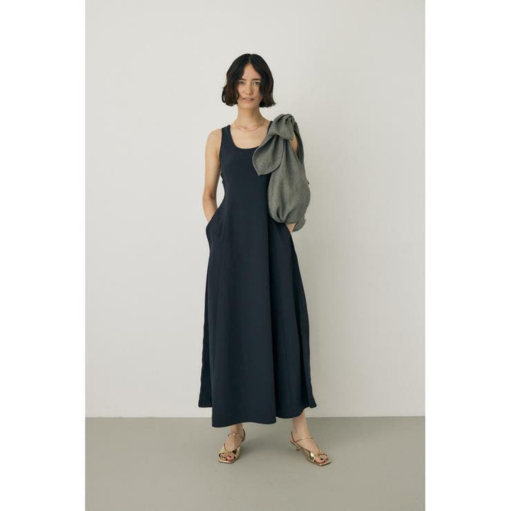 D/NVY3 | レースアップワンピース リサイクルポリエステル使用 | MOUSSY OUTLET
