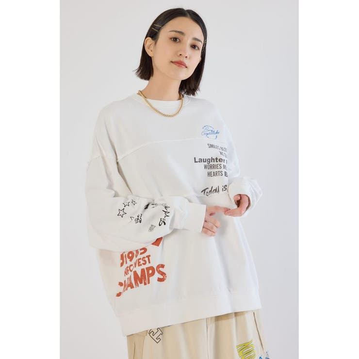 O/WHT1 | 加工アウトシームスウェットトップス | RODEO CROWNS WIDE BOWL