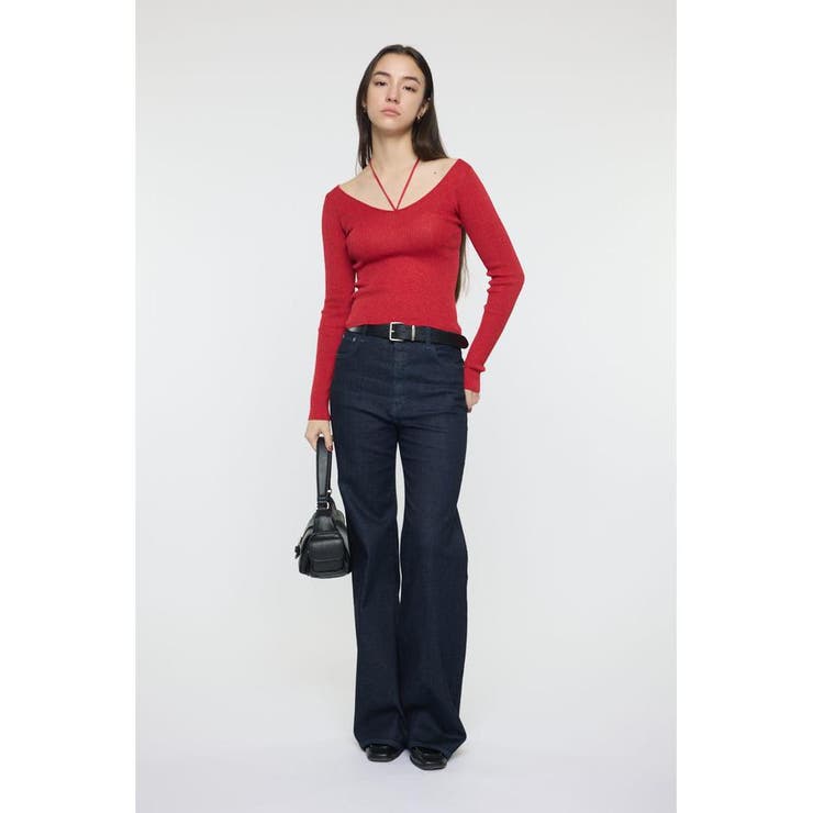 GLITTER TIE KNIT トップス | MOUSSY OUTLET | 詳細画像1 