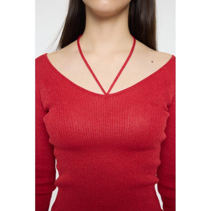 GLITTER TIE KNIT トップス | MOUSSY OUTLET | 詳細画像7 