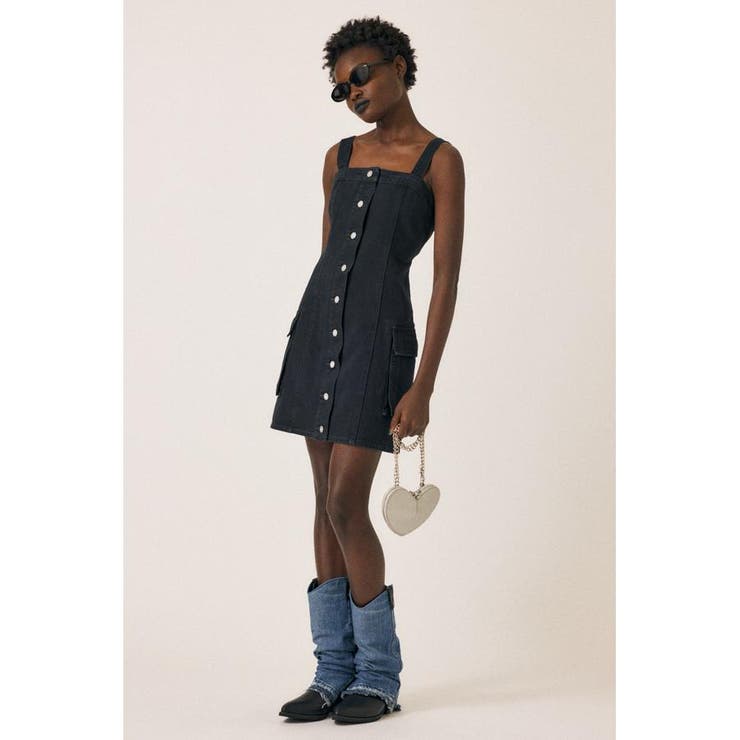 DENIM CARGO MINI ドレス | MOUSSY OUTLET | 詳細画像1 