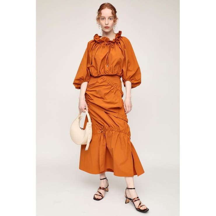 HW NYLON GATHER スカート[品番：BJLW0022875]｜SLY OUTLET