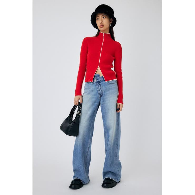 BI COLOR ZIP UP RIB ニット | MOUSSY OUTLET | 詳細画像32 