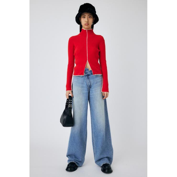 BI COLOR ZIP UP RIB ニット | MOUSSY OUTLET | 詳細画像33 