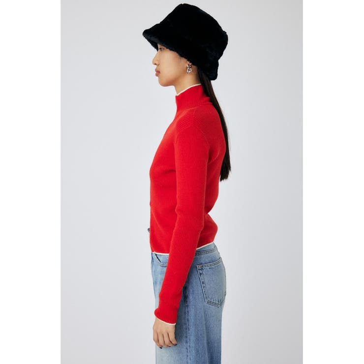 BI COLOR ZIP UP RIB ニット | MOUSSY OUTLET | 詳細画像35 