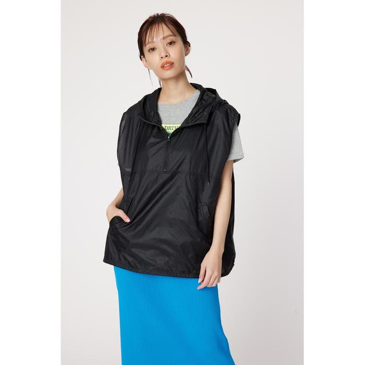 BLK | シアーアノラックフーディベスト | RODEO CROWNS WIDE BOWL