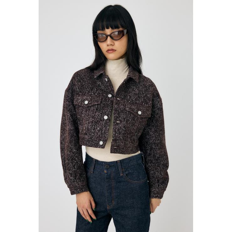 BRN | SHORT TWEEDY ジャケット | MOUSSY OUTLET