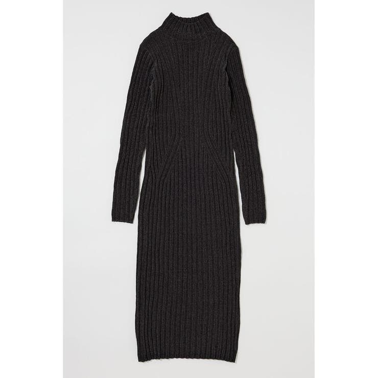 L/BLK1 | VELOUR TOUCH KNIT ドレス | MOUSSY OUTLET