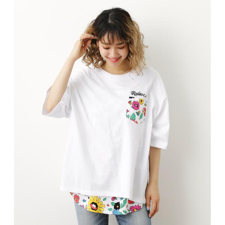 Flower full bloomタンク&Tシャツセット[品番：BJLW0018897]｜RODEO