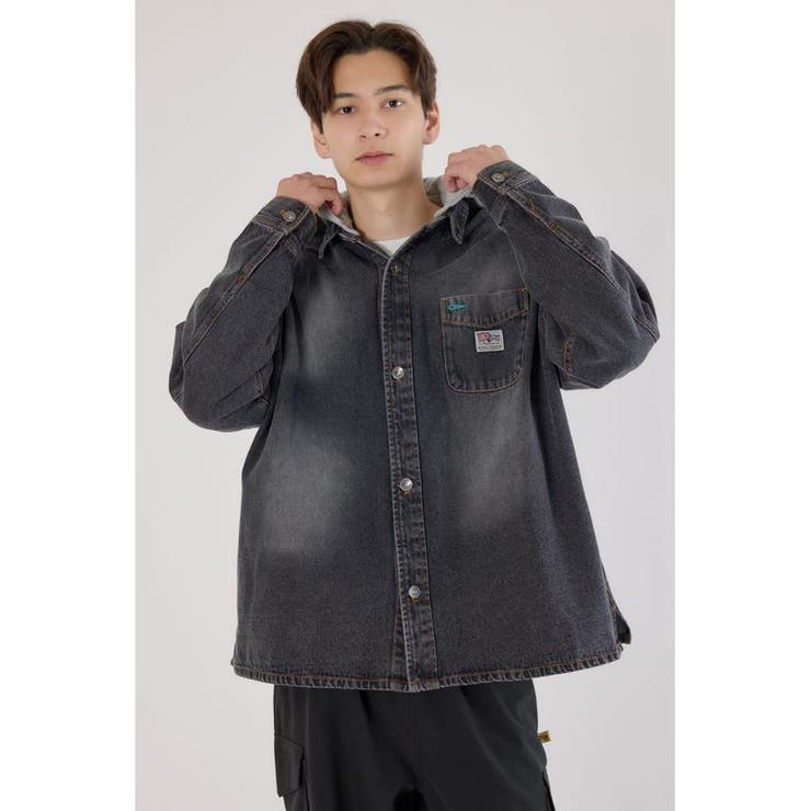 フーデッドデニムシャツジャケット | RODEO CROWNS WIDE BOWL | 詳細画像3 