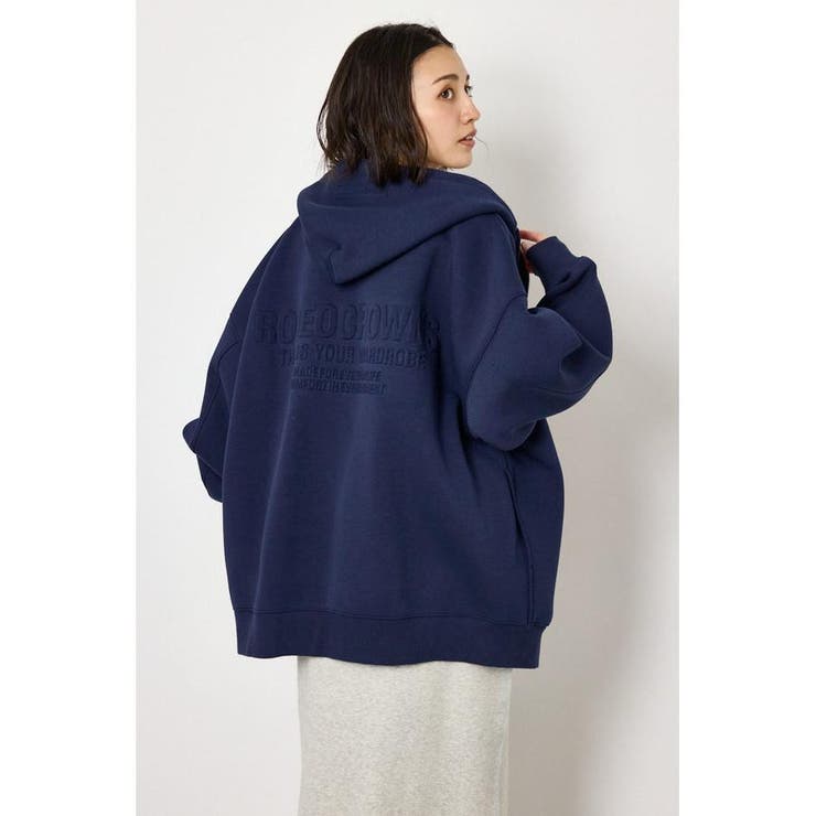 NVY | エンボス W-ZIP ビッグ パーカー | RODEO CROWNS WIDE BOWL