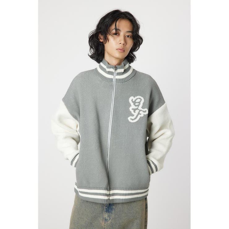 GRY | zipニットスタジャン | RODEO CROWNS WIDE BOWL