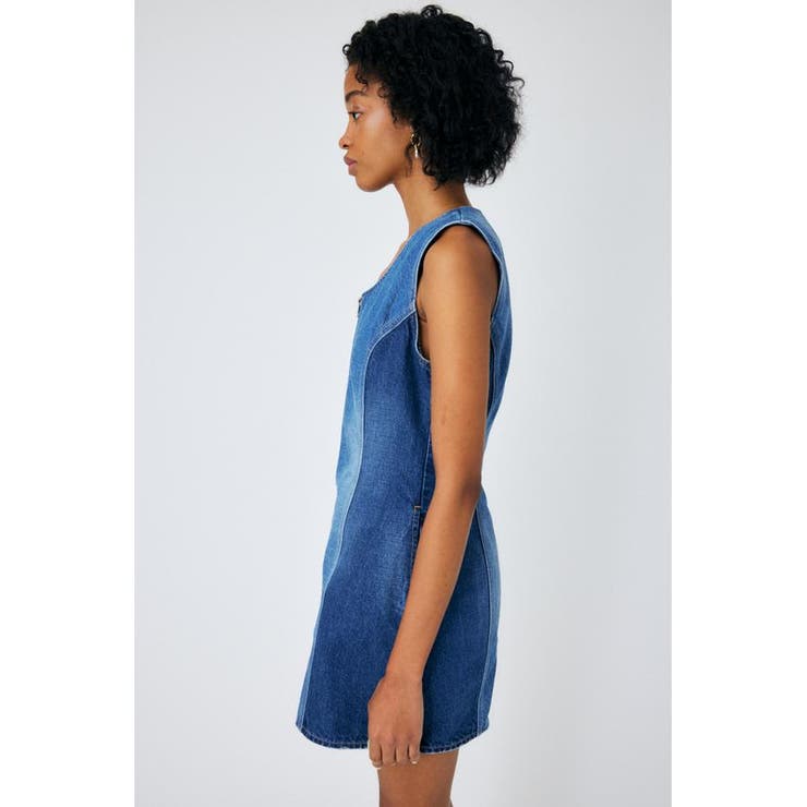 ZIP UP DENIM ミニドレス | MOUSSY OUTLET | 詳細画像3 