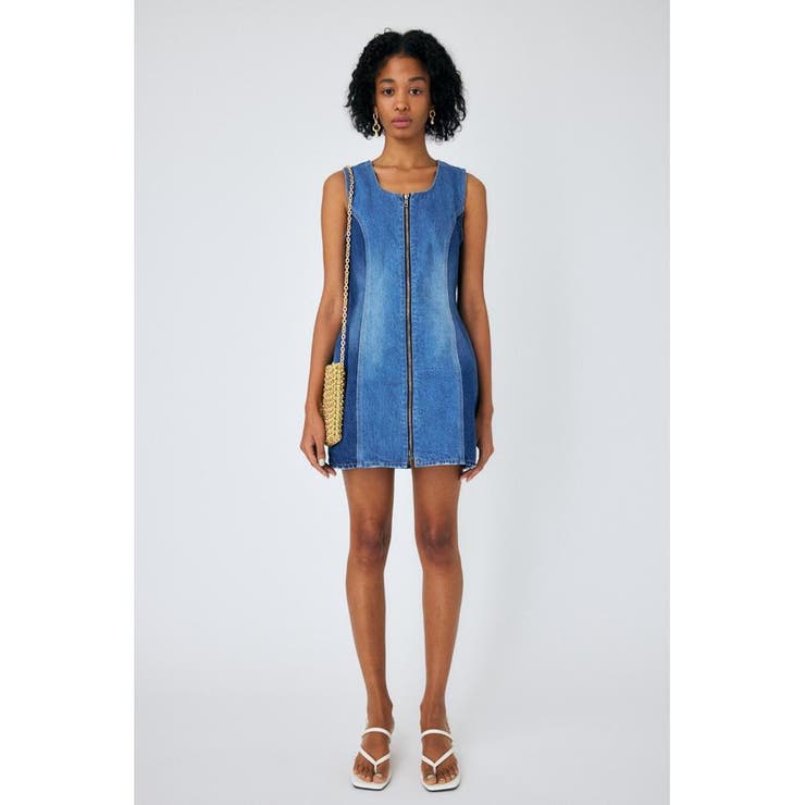 ZIP UP DENIM ミニドレス | MOUSSY OUTLET | 詳細画像1 