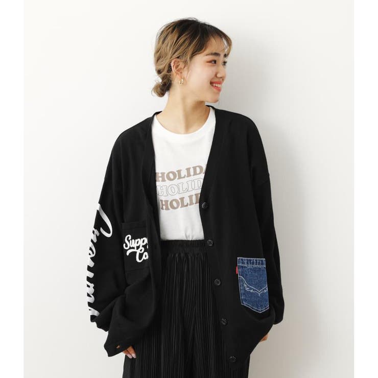 ダブルポケットニットカーディガン[品番：BJLW0018581]｜RODEO