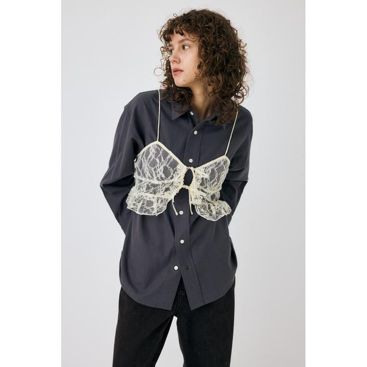GRY | LACY BUSTIER レイヤードシャツ | MOUSSY OUTLET