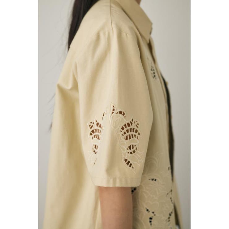 カットワーク刺繍オーバーシャツ オーガニックコットン使用 | MOUSSY OUTLET | 詳細画像9 